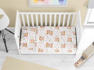 DIMcol ΠΑΠΛΩΜΑΤΟΘΗΚΗ ΕΜΠΡΙΜΕ bebe Lion Cub 530 120X160 Beige Cotton 100%