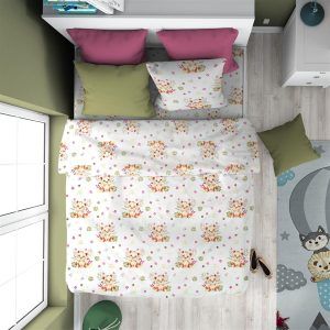 DIMcol ΠΑΠΛΩΜΑΤΟΘΗΚΗ ΕΜΠΡΙΜΕ kids Lion Cub 530 160X240 Beige Cotton 100%
