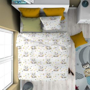 DIMcol ΠΑΠΛΩΜΑΤΟΘΗΚΗ ΕΜΠΡΙΜΕ kids Lion Cub 531 160X240 Grey Cotton 100%