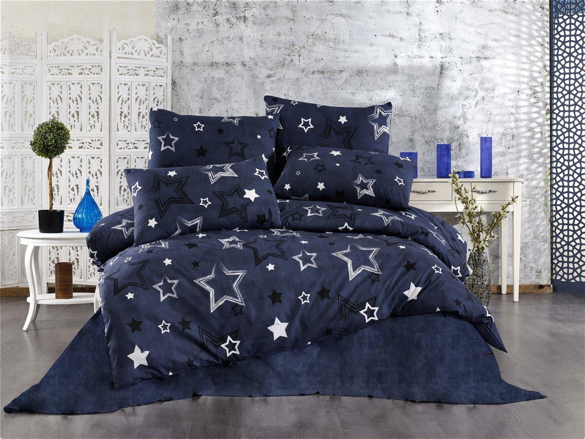 DIMcol ΠΑΠΛΩΜΑ ΕΜΠΡΙΜΕ Γαλαξίας 307 160X240 Dark Blue Cott/Pol 70/30