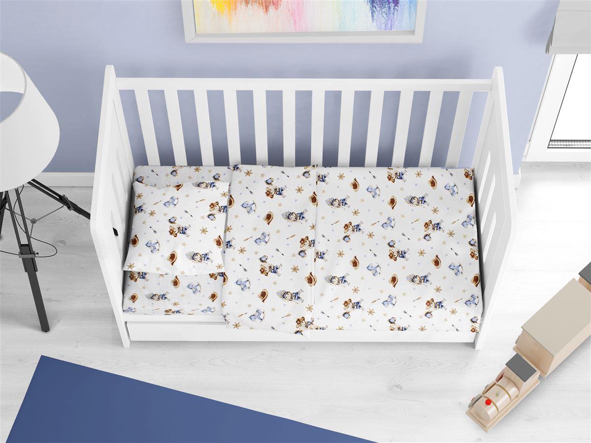 DIMcol ΚΑΤΩΣΕΝΤΟΝΟ ΜΕ ΛΑΣΤΙΧΟ bebe Wild West 540 0,70X1,40X0,15 Sky Blue Cotton 100% - Image 2