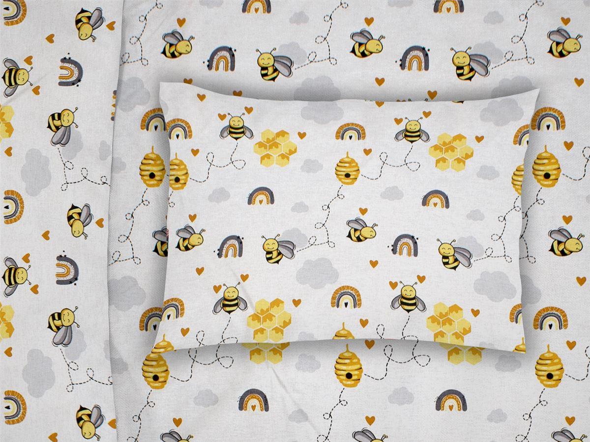 DIMcol ΜΑΞΙΛΑΡΟΘΗΚΗ ΕΜΠΡΙΜΕ bebe Honey Bee 545 35X45 White-Yellow 100% Cotton