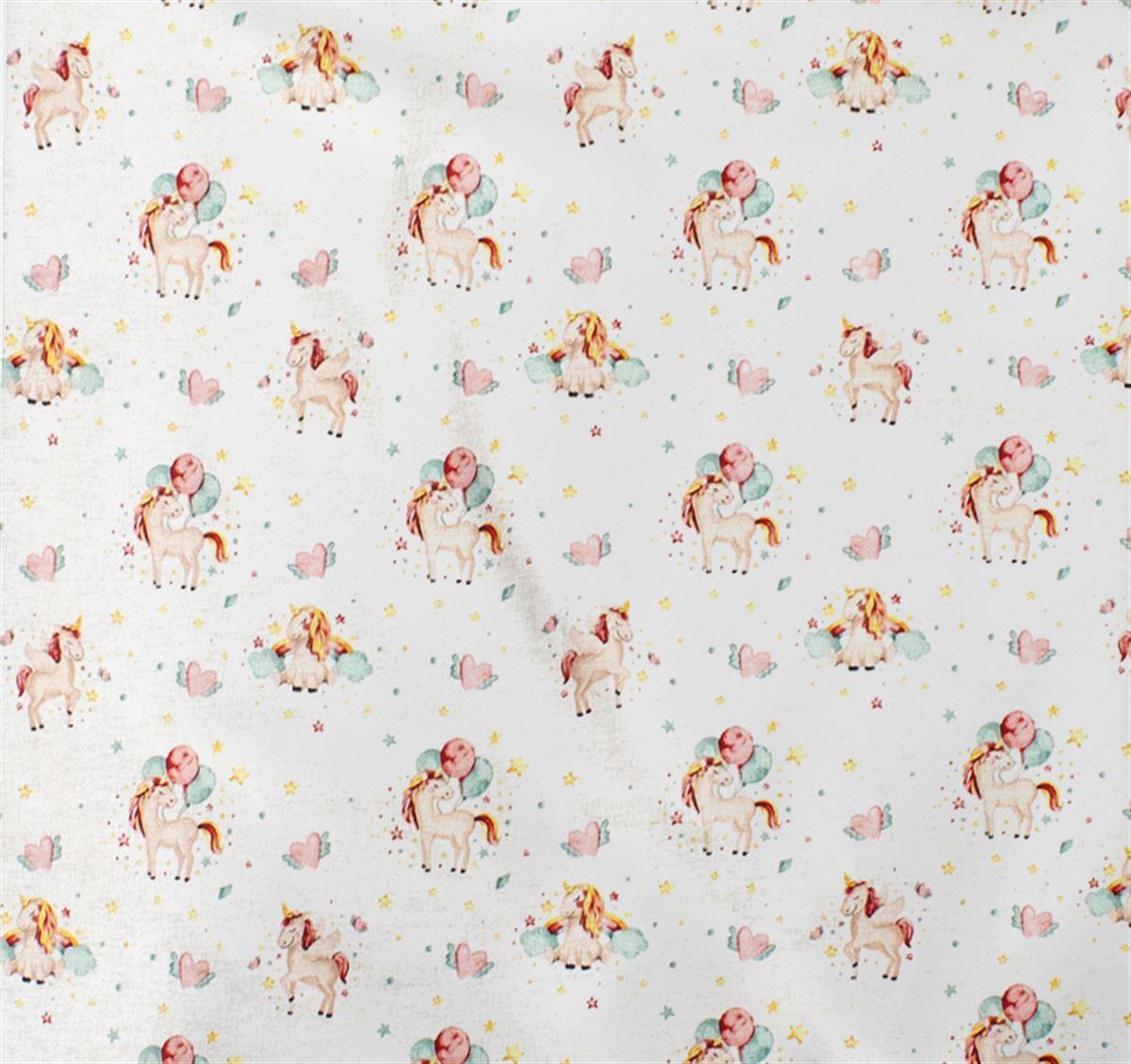 DIMcol ΣΕΝΤΟΝΑΚΙ ΛΙΚΝΟΥ bebe Unicorn 209 80X110 White-Salmon Cotton 100%