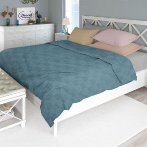 DIMcol ΚΟΥΒΕΡΤΑ ΠΙΚΕ Μονόχρωμη 240X250 Πετρόλ 100% Cotton