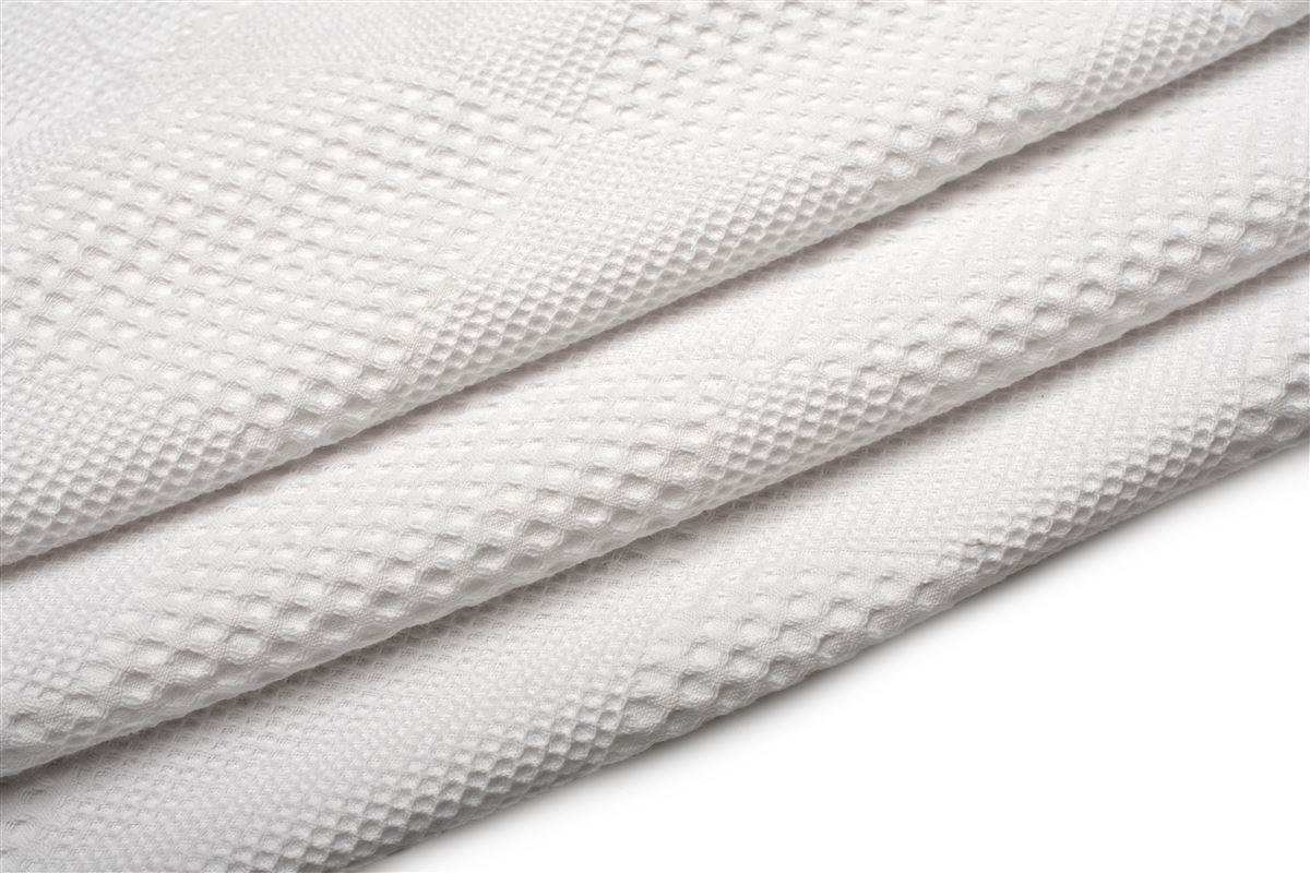 DIMcol ΚΟΥΒΕΡΤΑ ΠΙΚΕ Μονόχρωμη 165X250 Λευκό 100% Cotton - Image 2