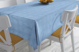 DIMcol ΑΝΕΞΙΤΗΛΟ ΤΡΑΠΕΖΟΜΑΝΤΗΛΟ Νηματοβαφή Sky Blue 140X200 100% Cotton