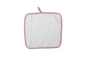 DIMcol ΛΑΒΕΤΕΣ ΩΜΟΥ bebe 47 30X30 Λευκό/Ροζ Cotton 100%