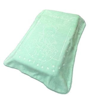 DIMcol ΚΟΥΒΕΡΤΑ ΒΕΛΟΥΤΕ ΑΝΑΓΛΥΦΗ ΠΟΛΥΤΕΛΕΙΑΣ bebe Sweet Bear 15 110X140 Mint 100% Polyester