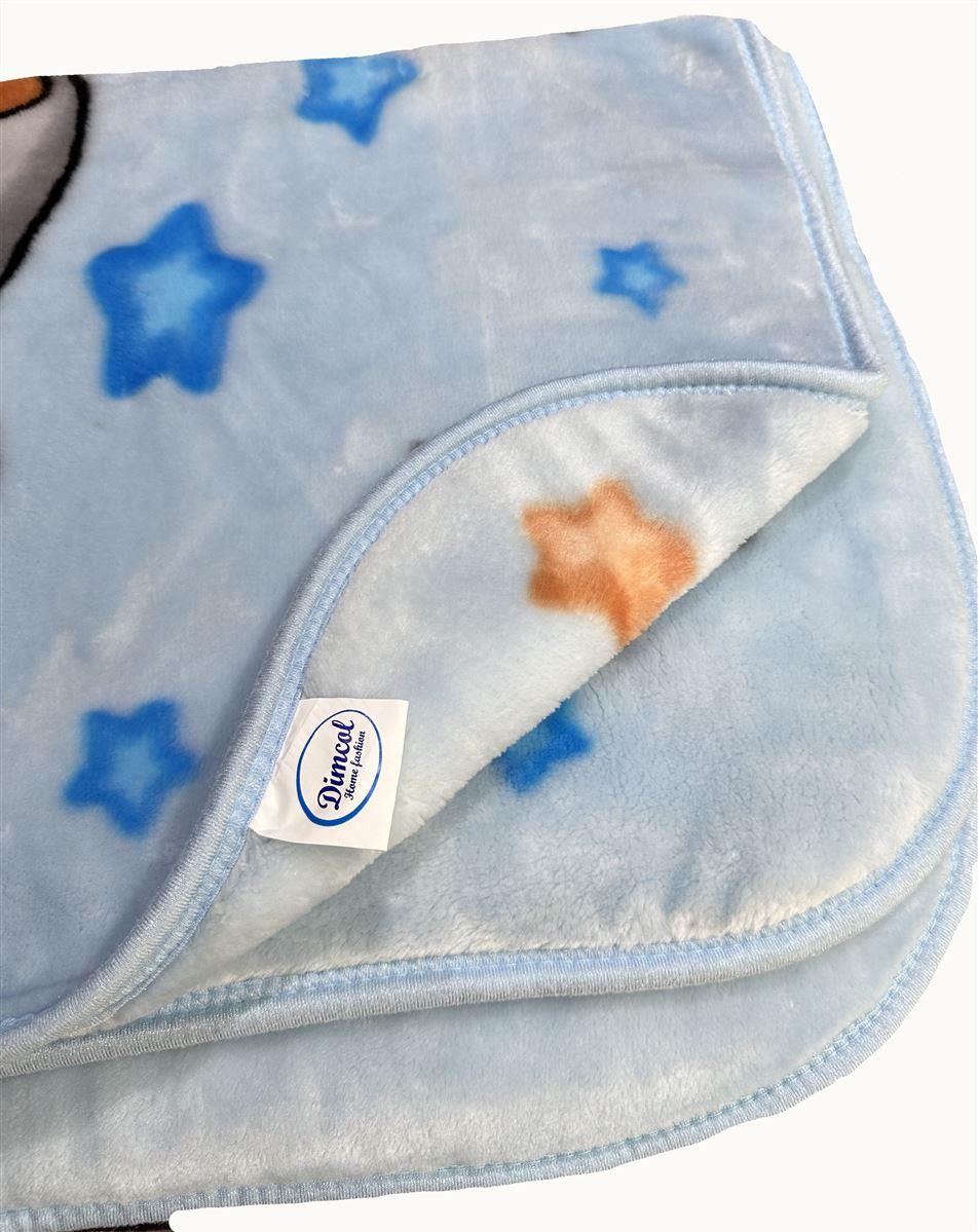 DIMcol ΚΟΥΒΕΡΤΑ ΒΕΛΟΥΤΕ ΠΟΛΥΤΕΛΕΙΑΣ bebe Studying Bear 36 110X140 Baby Blue 100% Polyester - Image 2