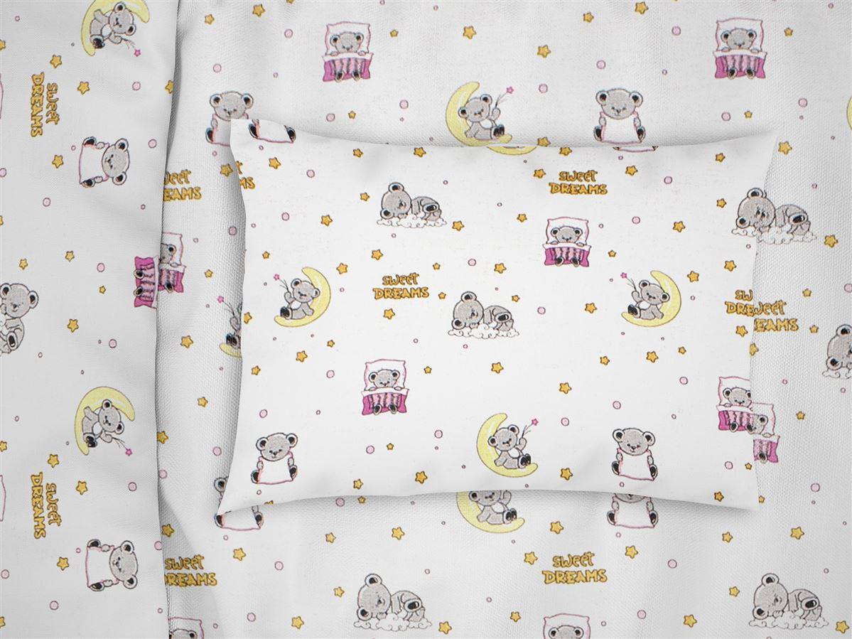 DIMcol ΜΑΞΙΛΑΡΟΘΗΚΗ ΕΜΠΡΙΜΕ kids Sweet Dreams 553 50X70 White-Pink 100% Cotton