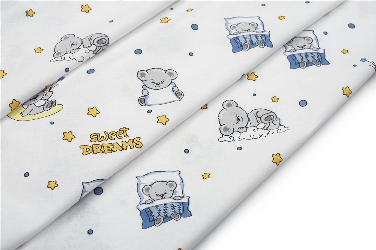 DIMcol ΠΑΝΑ ΧΑΣΕ bebe Sweet Dreams 554 80X80 White-Sky Blue 100% Cotton