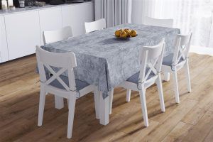 DIMcol ΑΛΕΚΙΑΣΤΟ ΣΕΤ 2 τεμ (ΤΡΑΠ/ΛΟ 140X140 & ΤΡΑΒΕΡΣΑ 40X140) Panama Shadow Light Grey 70/30 Cott/Pol