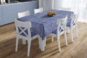 DIMcol ΑΛΕΚΙΑΣΤΟ ΣΕΤ 2 τεμ (ΤΡΑΠ/ΛΟ 140X140 & ΤΡΑΒΕΡΣΑ 40X140) Panama Shadow Dark Blue 70/30 Cott/Pol