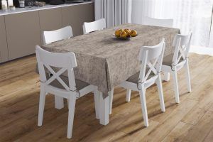DIMcol ΑΛΕΚΙΑΣΤΟ ΣΕΤ 2 τεμ (ΤΡΑΠ/ΛΟ 140X140 & ΤΡΑΒΕΡΣΑ 40X140) Panama Shadow Mocha 70/30 Cott/Pol