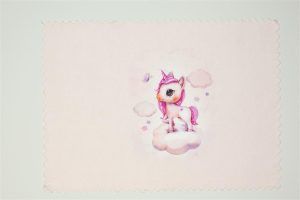 DIMcol Σουπλά Φαγητού bebe Unicorn 74 35 X 50 Ροζ Υφασμάτινο