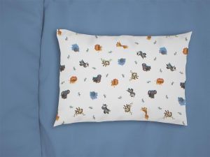 DIMcol ΜΑΞΙΛΑΡΟΘΗΚΗ ΕΜΠΡΙΜΕ bebe Zoo 29 35X45 White 100% Cotton Flannel