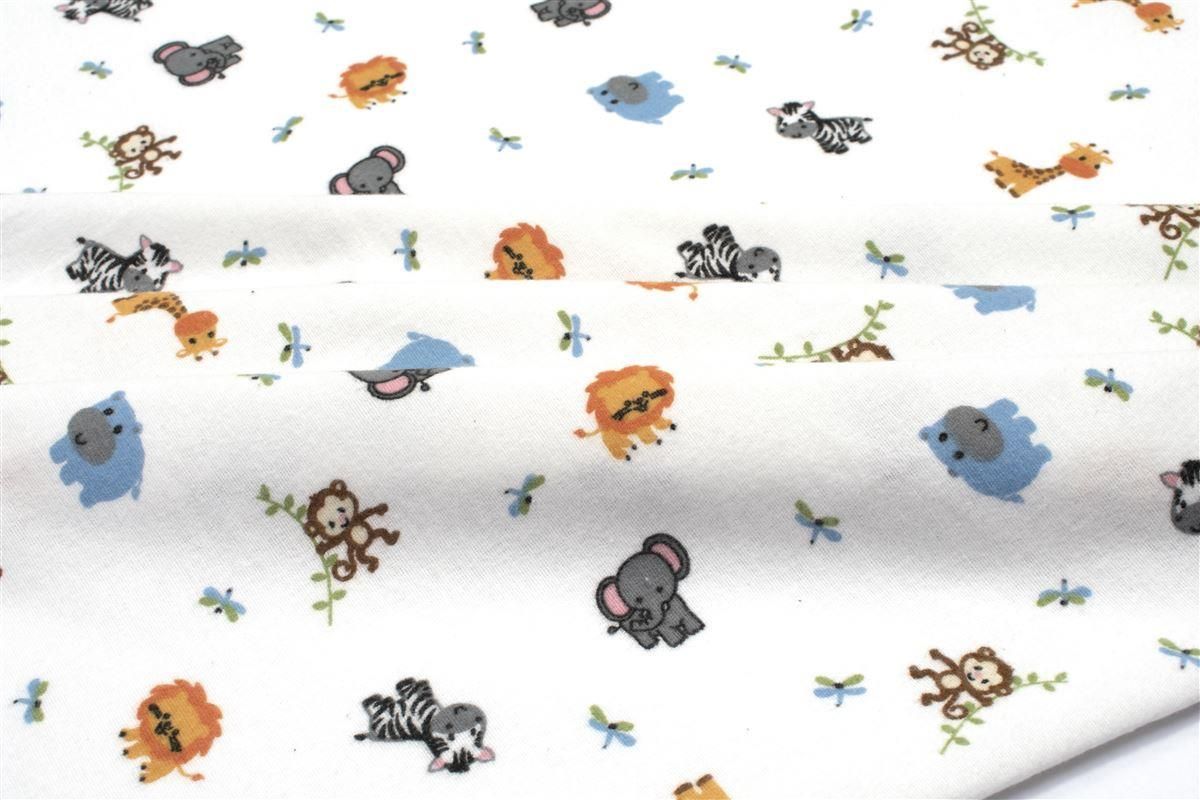 DIMcol ΠΑΝΑ ΦΑΝΕΛΑ bebe Zoo 29 80X80 White 100% Cotton Flannel