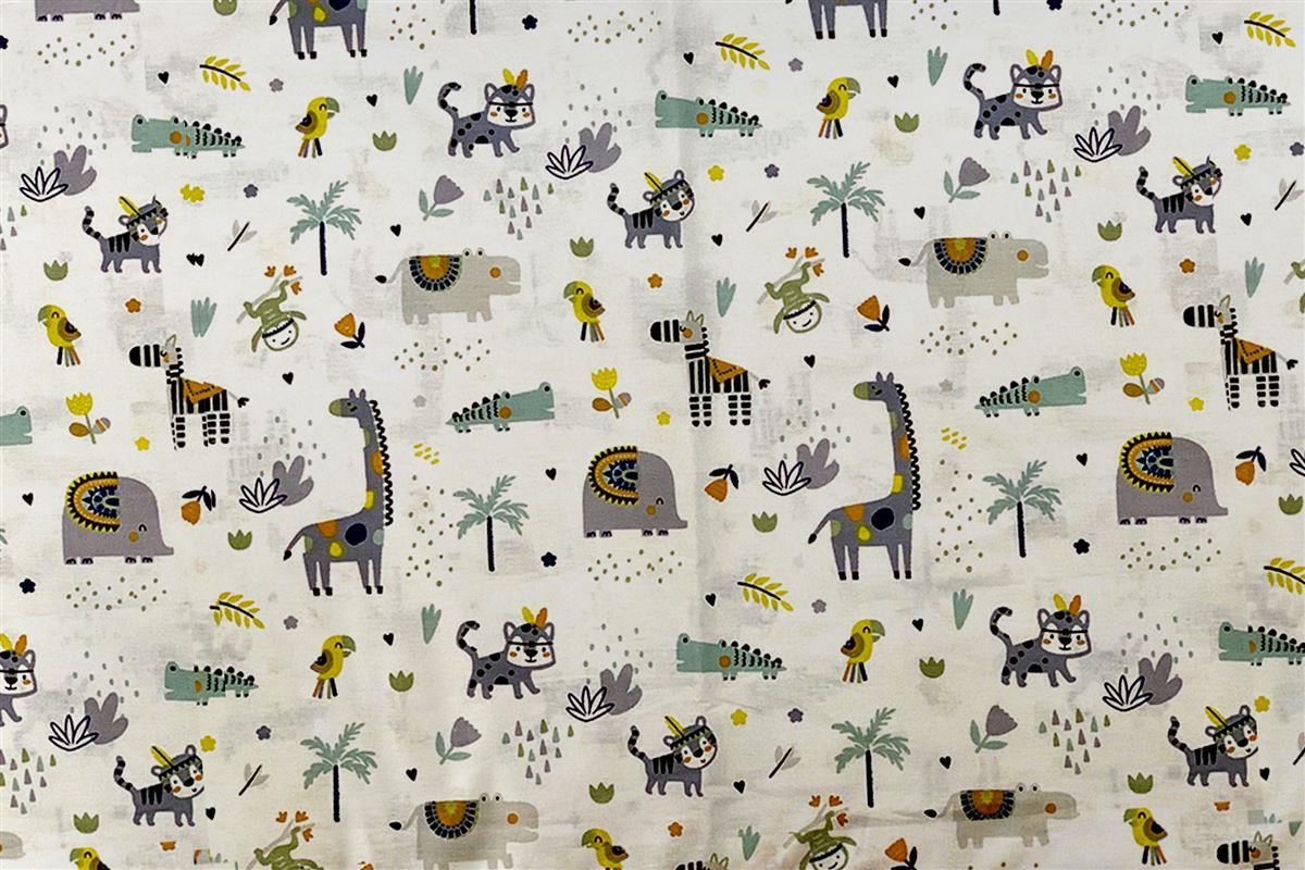 DIMcol ΣΕΝΤΟΝΑΚΙ ΛΙΚΝΟΥ bebe Zoo 557 80X110 White-Grey 100% Cotton