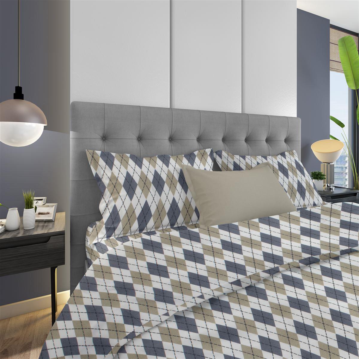 DIMcol ΜΑΞΙΛΑΡΟΘΗΚΗ ΕΜΠΡΙΜΕ Diamond 327 50X70 Blue 100% Cotton Flannel