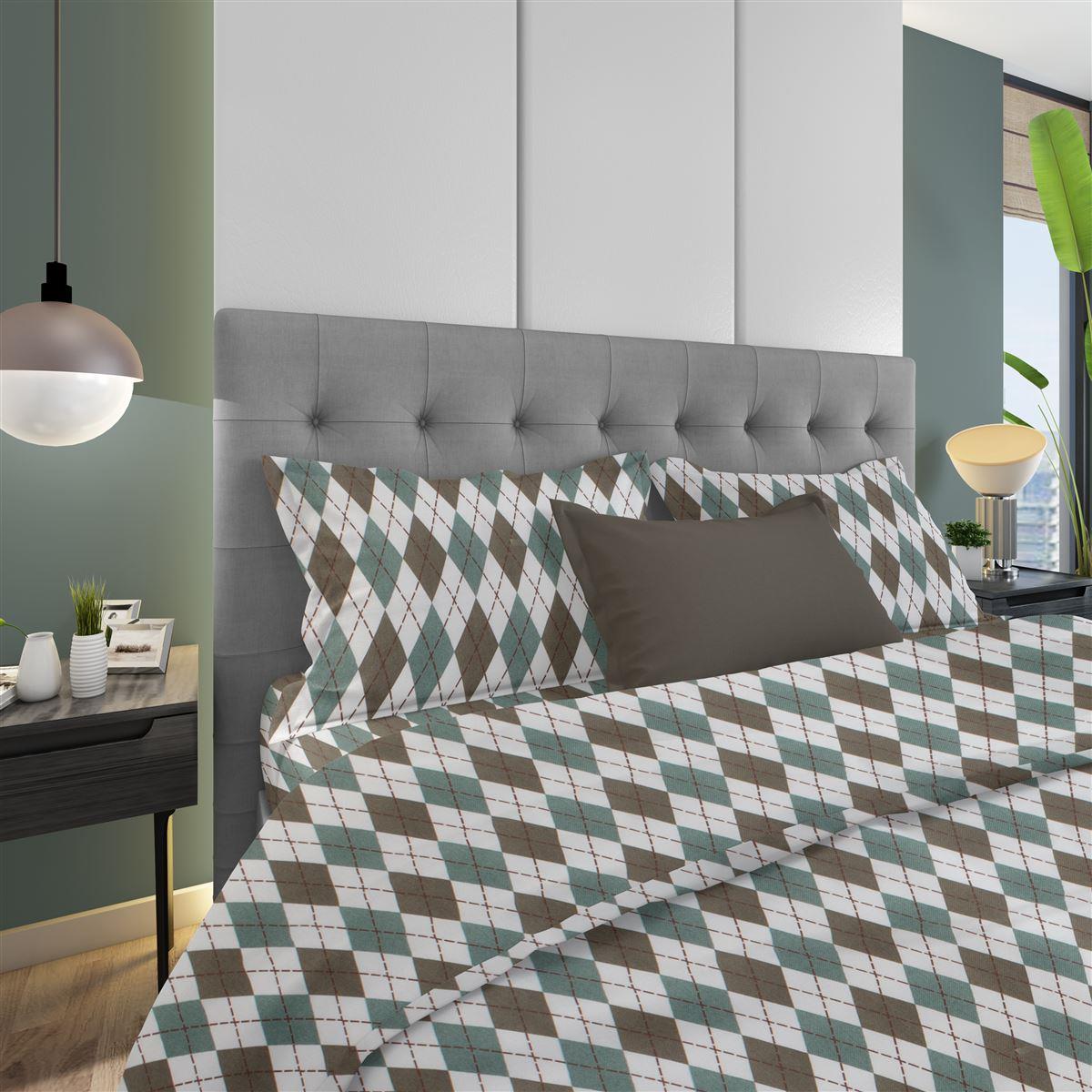 DIMcol ΜΑΞΙΛΑΡΟΘΗΚΗ ΕΜΠΡΙΜΕ Diamond 329 50X70 Petrol 100% Cotton Flannel