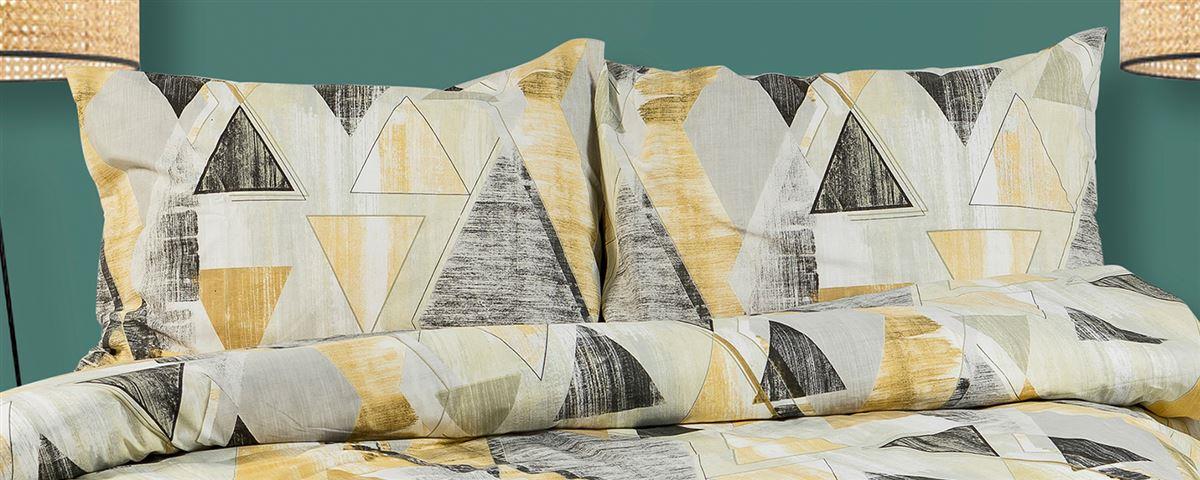 DIMcol ΜΑΞΙΛΑΡΟΘΗΚΗ ΕΜΠΡΙΜΕ Geometrical 333 50X70 Beige 100% Cotton Flannel