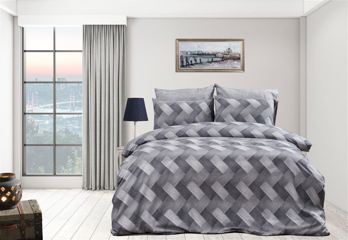 DIMcol ΠΑΠΛΩΜΑΤΟΘΗΚΗ ΕΜΠΡΙΜΕ Αλκμήνη 452 220X240 Grey 70/30 Cott/Pol