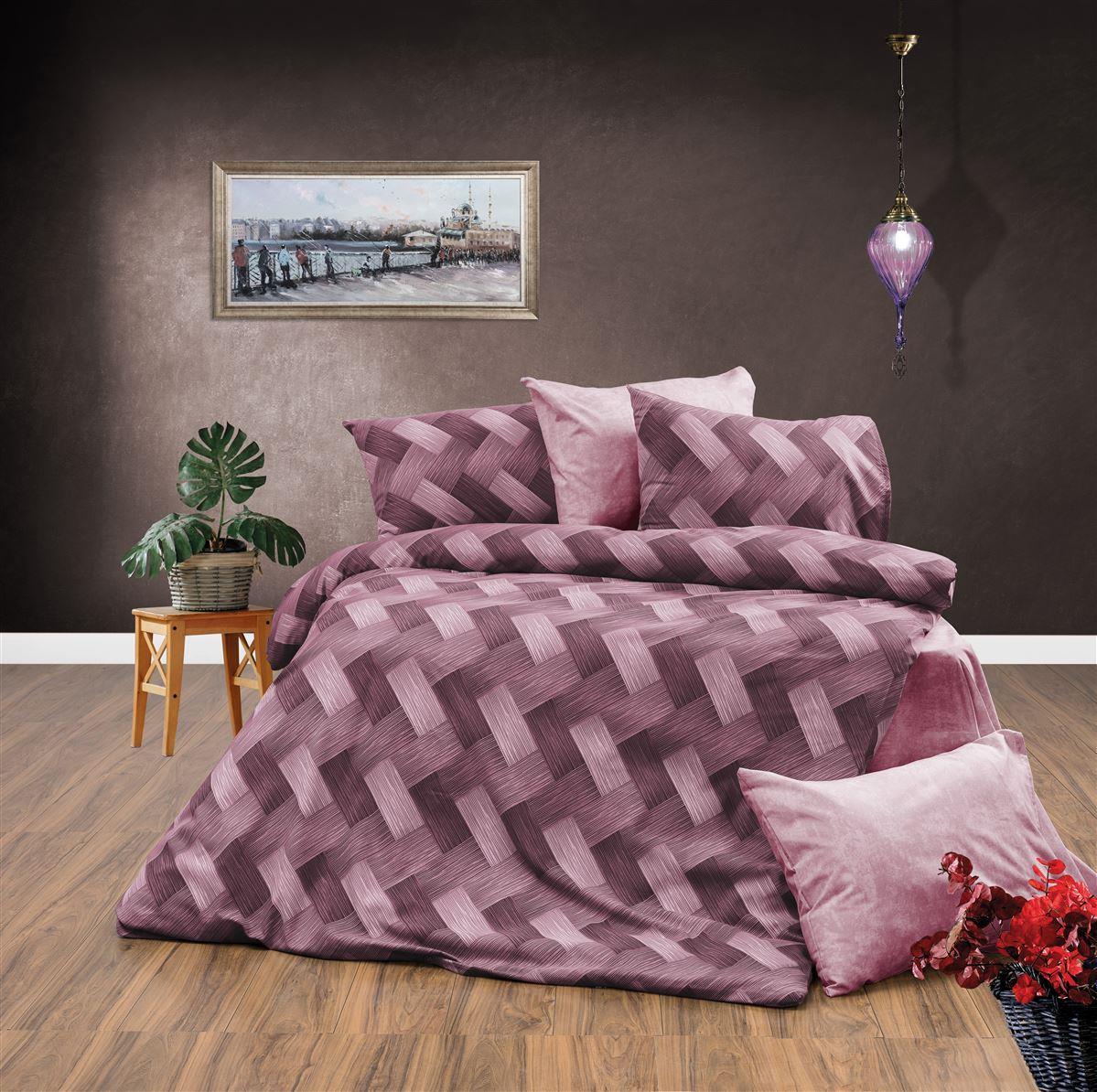DIMcol ΣΕΝΤΟΝΙΑ ΕΜΠΡΙΜΕ ΣΕΤ 4 τεμ Αλκμήνη 453 220X240 Mauve 70/30 Cott/Pol