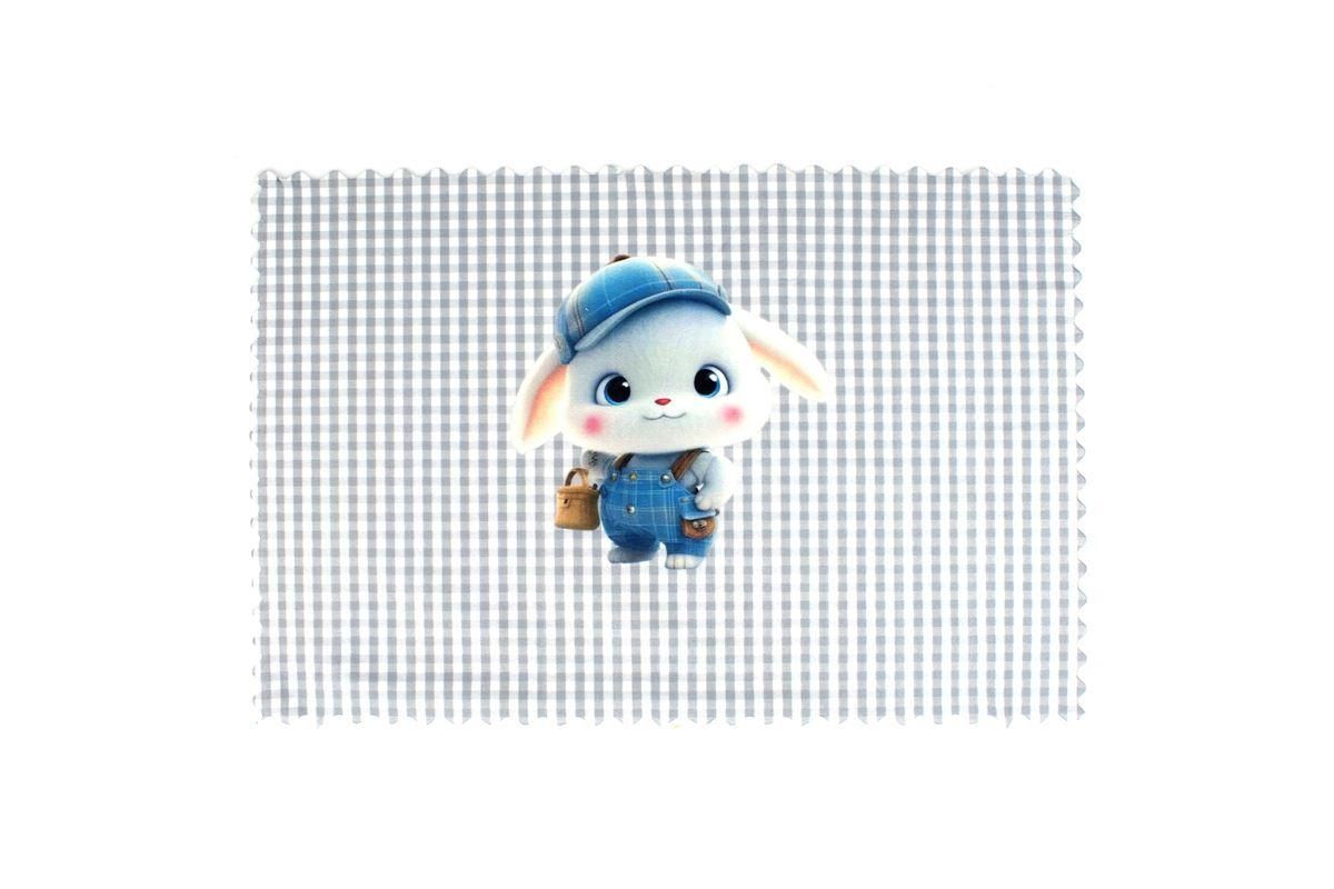 DIMcol Σουπλά Φαγητού bebe Cap Bunny 38 35X50 Γκρι Υφασμάτινο