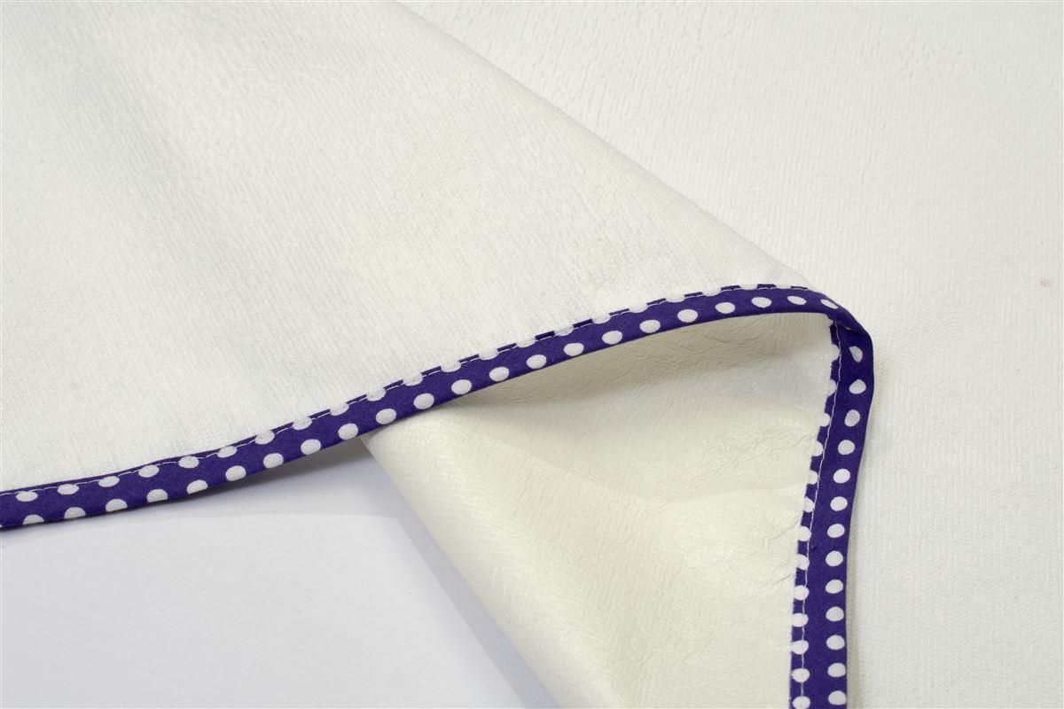 DIMcol Σελτεδάκι Αδιάβροχο bebe 133 Πουά 67X90 Λευκό/Μωβ Cotton 100% - Image 2