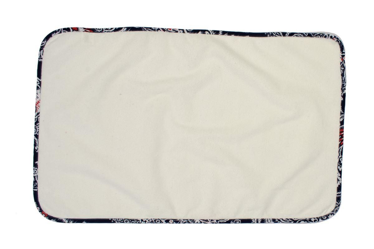 DIMcol Σελτεδάκι Αδιάβροχο bebe 154 Λαχούρ 67X90 Λευκό/Navy Blue Cotton 100%