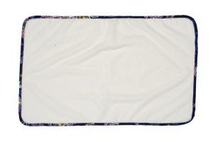 DIMcol Σελτεδάκι Αδιάβροχο bebe 158 Floral 67X90 Λευκό/Μπλε Cotton 100%