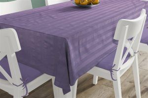 DIMcol Ανεξίτηλο Τραπεζομάντηλο Νηματοβαφή Lilac 140X140 100% Cotton