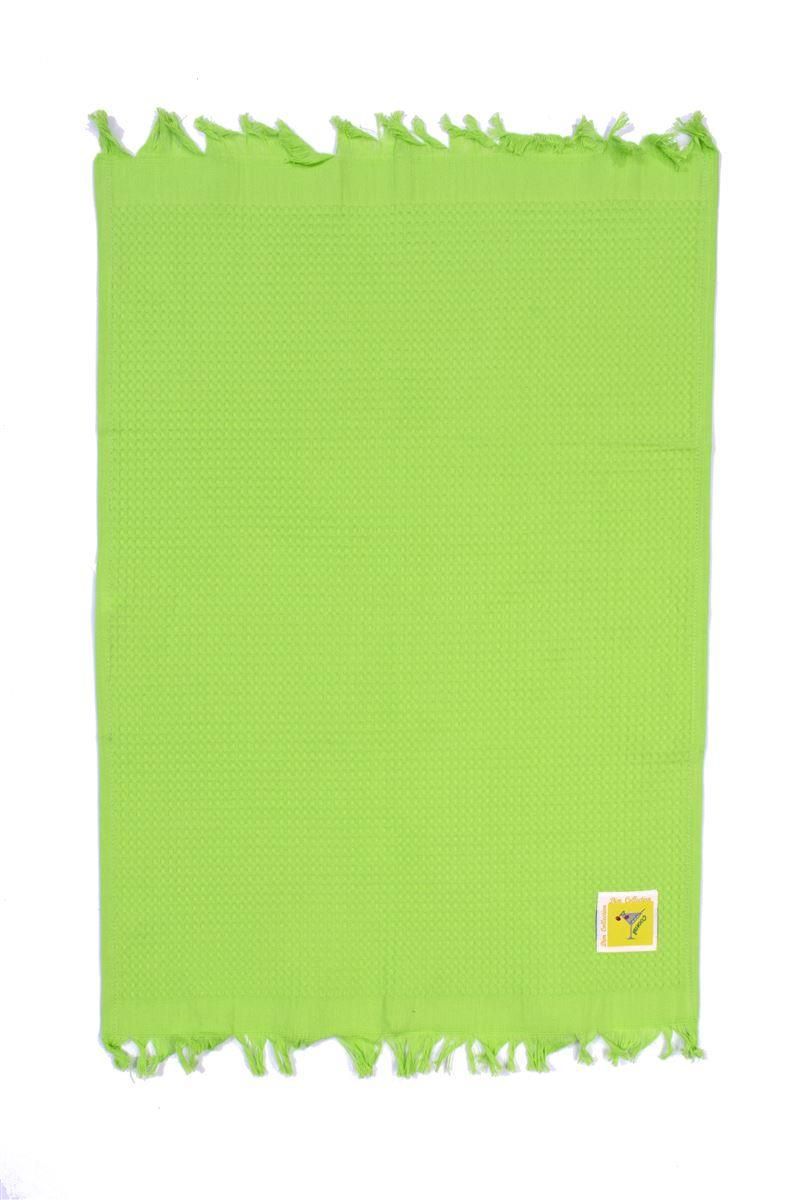 DIMcol Ποτηρόπανο Πικέ Cocktail 45X65 Λαχανί Με Κρόσσι 100% Cotton