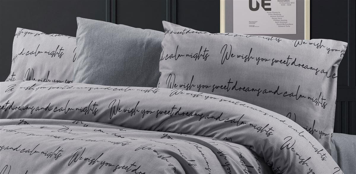 DIMcol Μαξιλαροθήκη Εμπριμέ Αρίσβη 472 50X70 Grey 70/30 Cott/Pol