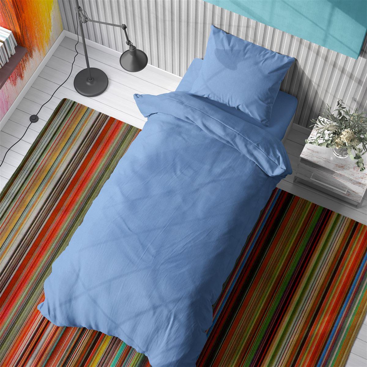 DIMcol Σεντόνι 1 τεμ Solid 498 160X240 Sky blue 100% Cotton