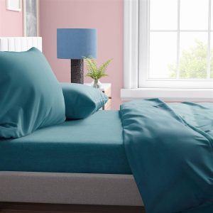 DIMcol Σεντόνι 1 τεμ Solid 494 220X240 Petrol 100% Cotton