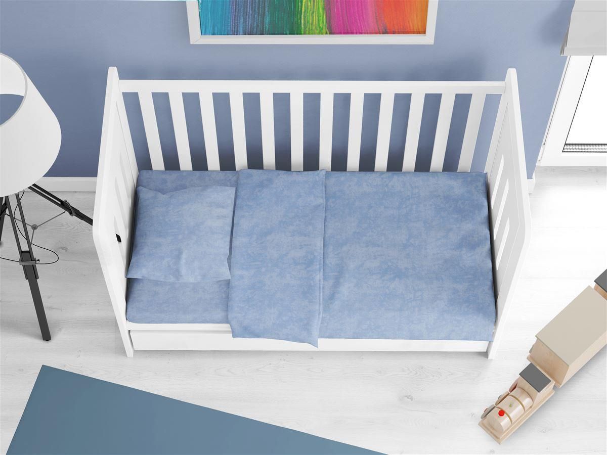 DIMcol Κατωσέντονο με Λάστιχο bebe Premium Shadow 614 0,70X1,40X0,15 Sky Blue 100% Cotton