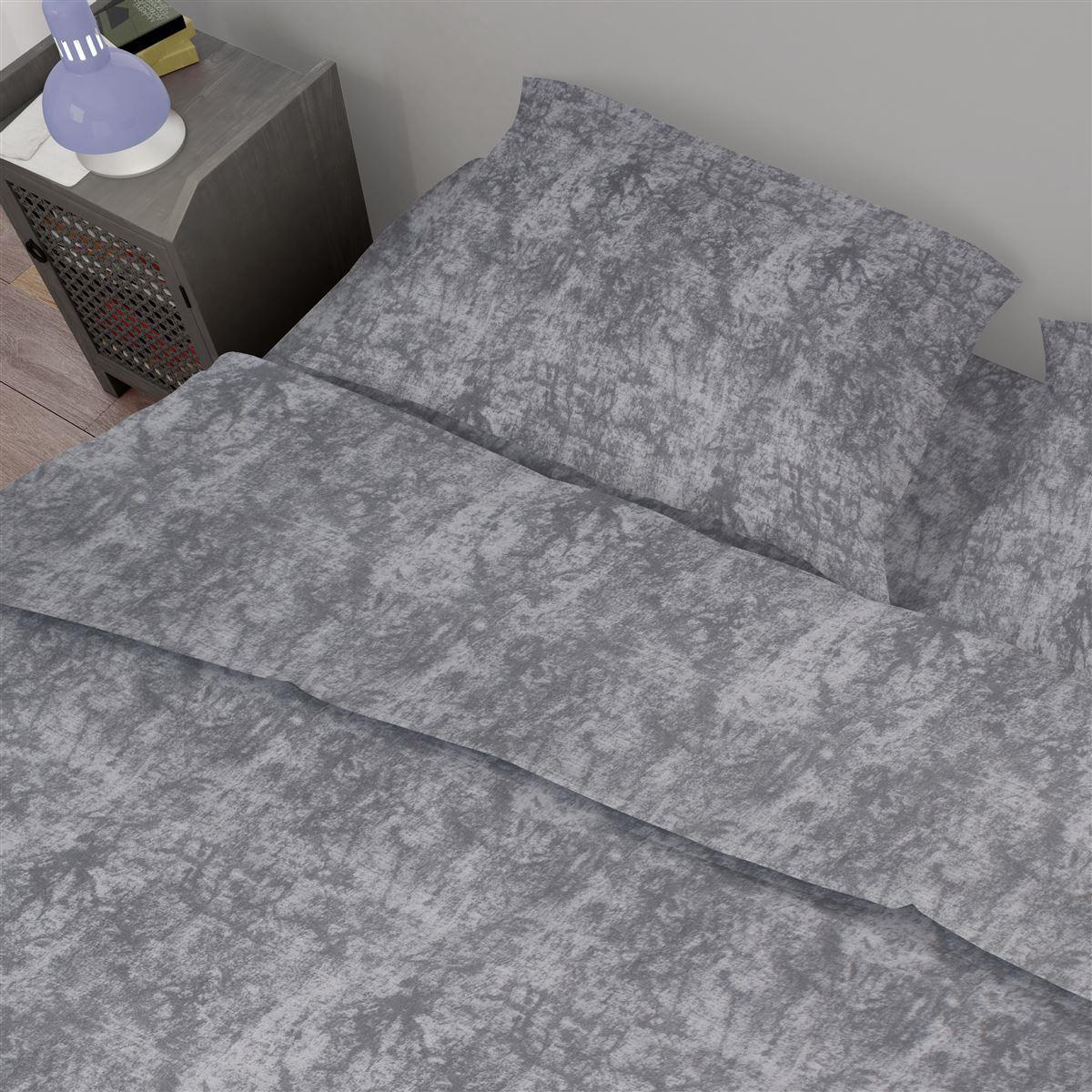 DIMcol Σεντόνια Σετ 2 τεμ Premium Shadow 613 160X240 Dark Grey 100% Cotton