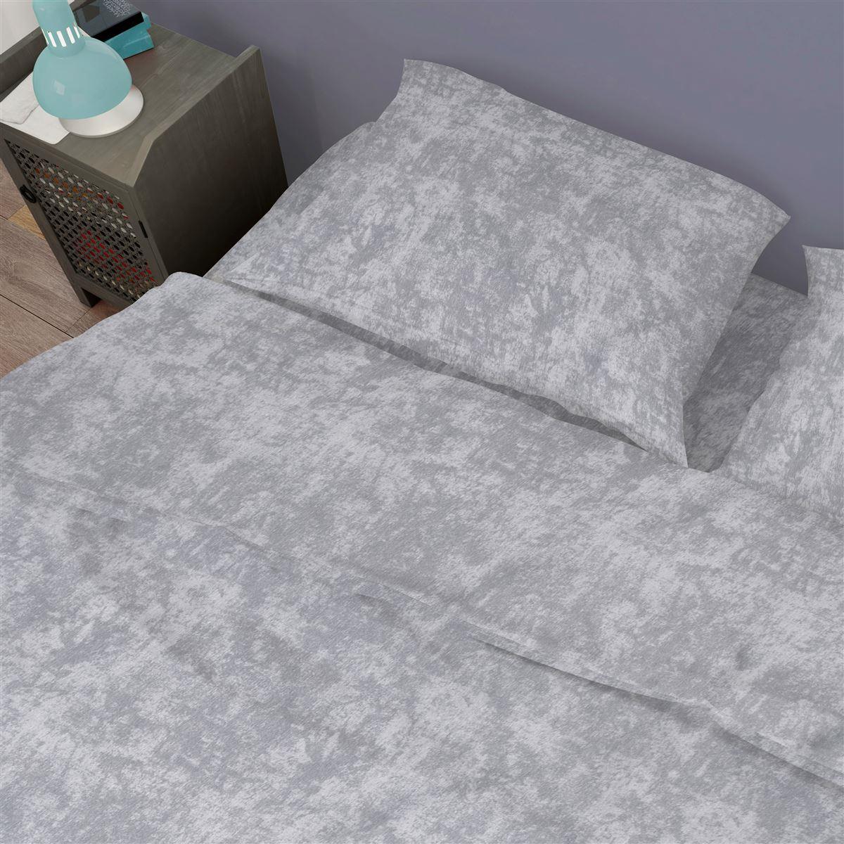 DIMcol Σεντόνια Σετ 2 τεμ Premium Shadow 621 160X240 Light Grey 100% Cotton