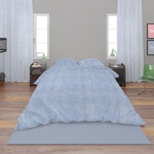 DIMcol Σεντόνια Σετ 4 τεμ Premium Shadow 614 220X240 Sky Blue 100% Cotton