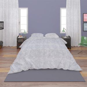 DIMcol Σεντόνια Σετ 4 τεμ Premium Shadow 621 220X240 Light Grey 100% Cotton