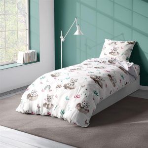 DIMcol Πάπλωμα Εμπριμέ kids Kitten 560 160X240 Petrol 100% Cotton