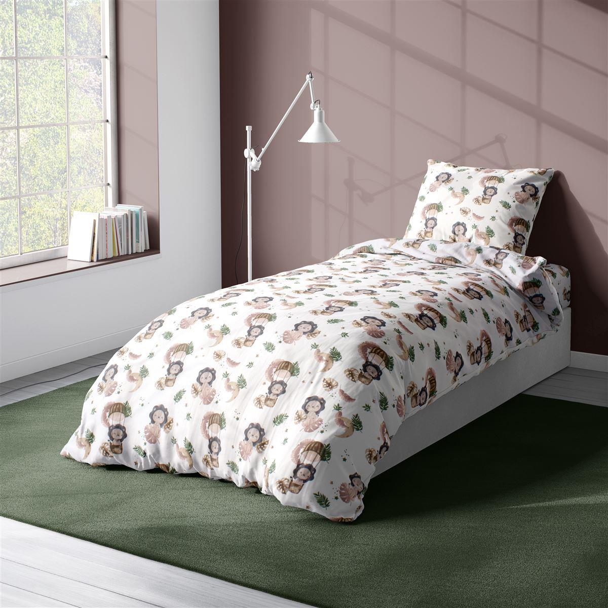 DIMcol Πάπλωμα Εμπριμέ kids Lion 532 160X240 Beige 100% Cotton