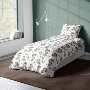 DIMcol Παπλωματοθήκη Εμπριμέ kids Lion 534 160X240 Green 100% Cotton