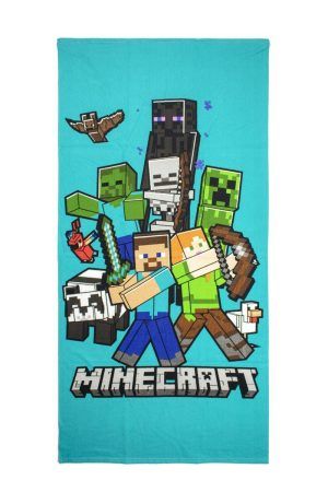 DIMcol Πετσέτα Θαλάσσης Quick Dry Mojang Minecraft 49 70X140 Blue 100% Microfiber