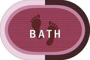 DIMcol Πατάκι Μπάνιου Oval Αντιολισθητικό Bath 50X70 Rotten Apple 100% Polyester