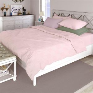 DIMcol Κουβέρτα Πικέ Μονόχρωμη 220X250 Ροζ 100% Cotton