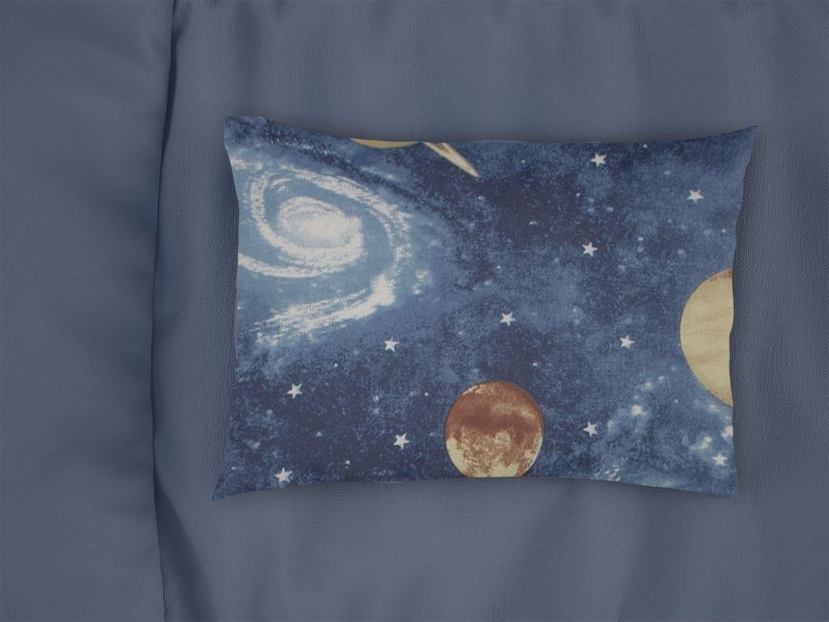 DIMcol Μαξιλαροθήκη Εμπριμέ bebe Milky Way 185 35X45 Blue 100% Cotton