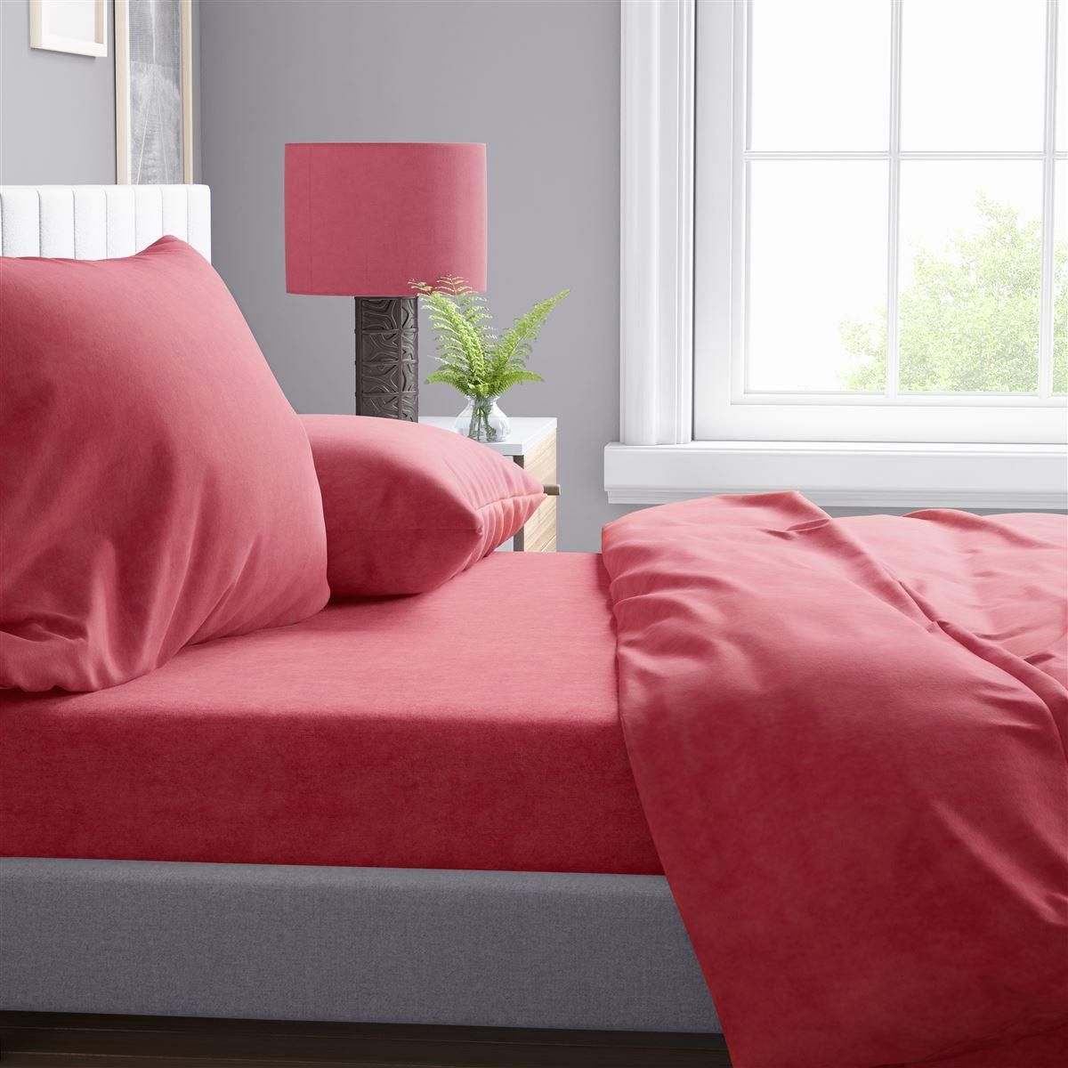 DIMcol Σεντόνι 1 τεμ Shadow 23 160X240 Red Cott/Pol 70/30