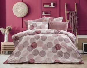 DIMcol Σεντόνια Εμπριμέ Σετ 4 τεμ Κοραλία 466 220X240 Rotten Apple 70/30 Cott/Pol